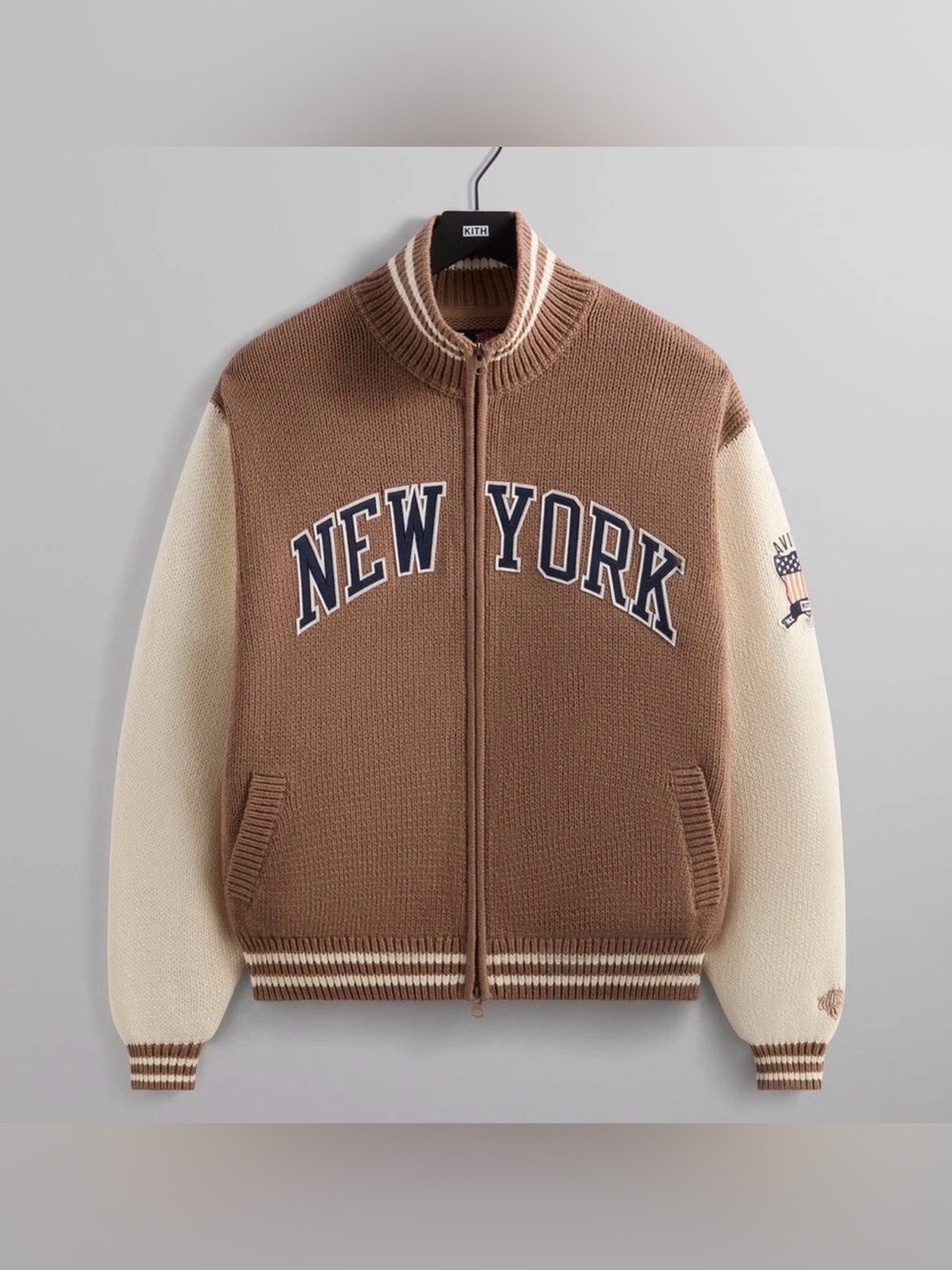 Kith & AVIREX for the New York Knicks Wings Wyona Full Zip Sweater Men’s Size XL